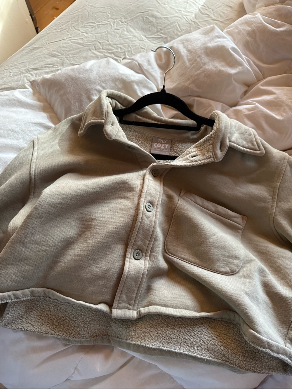 TNA Cozy Button Front Jacket CROPPED